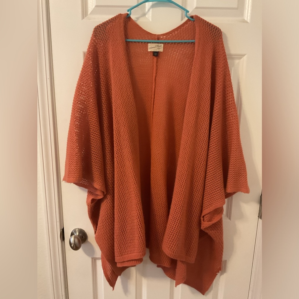 Universal Threads bohemian sweater cardigan in light rust.